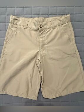 Izod Khaki/Tan Boys' Flat Front Casual Shorts Size 12